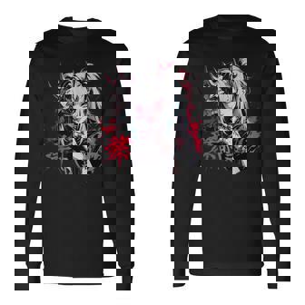 Gothic Anime Demon Waifu Cute Japan Manga Vaporware Retro Long Sleeve T-Shirt - Thegiftio