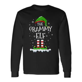 Grammy Elf Squad Xmas Family Matching Group Christmas Elf Long Sleeve T-Shirt - Thegiftio