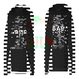 The Grandpa Elf Dabbing Christmas Matching Family Pajama Long Sleeve T-Shirt - Monsterry
