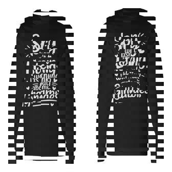 Grandparent Humor Grandbabies On My Mind Long Sleeve T-Shirt | Mazezy