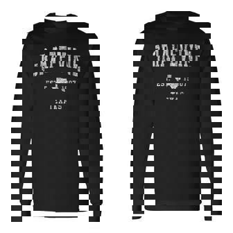 Grapevine Texas Tx ヴィンテージ アスレチック スポーツデザイン 長袖Tシャツ - Kawaiitshirt