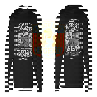 Graphique De Barbecue Avec Aigle Patriotique De La Légende De La Fête Du Travail T-shirt à manches longues - Cadeauxyz