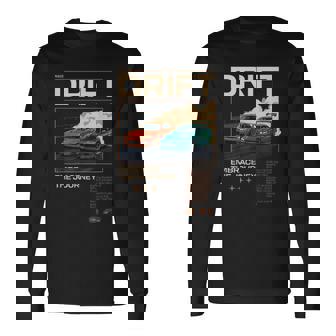 Graphique Deoiture De Course Japonaiseintage Jdm Tokyo Japon Drift T-shirt à manches longues - Cadeauxyz