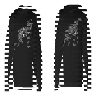 Greyhound I Love Greyhounds 長袖Tシャツ - Kawaiitshirt