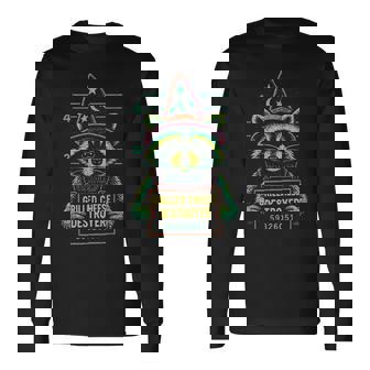 Grilled Cheese Destroyer Wizard Raccoon Mug Shot Long Sleeve T-Shirt | Mazezy