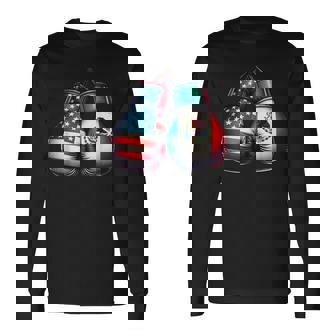 Guantes De Boxeo De Estilointage Con Banderas De Estados Unidos Y México Camiseta de manga larga - Regaloses