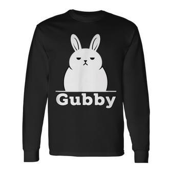 Gubby Rabbit Anime Character Cute Grumpy Bunny Long Sleeve T-Shirt - Monsterry