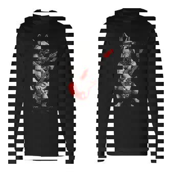 Guitareintage Bouledogue Français Punk T-shirt à manches longues - Cadeauxyz