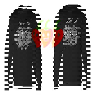 Habaneros In Kawaii Style Long Sleeve T-Shirt | Mazezy