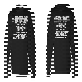 Halloween Pretend I'm A Celery Costume Lazy Adult Kids Long Sleeve T-Shirt | Mazezy