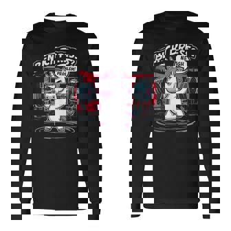 Halterofilia Unicornio Divertido Fitness Gym Entrenamiento In Mangas Camiseta de manga larga - Regaloses