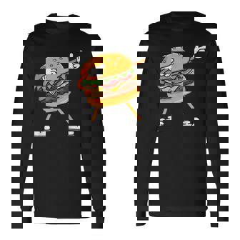 Hamburger チーズバーガー Burger Fast Food Cheeseburger Dabbing 長袖Tシャツ - Kawaiitshirt