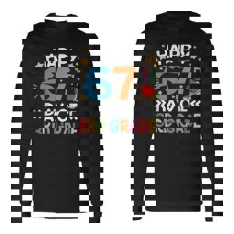 Happy 67th Day Of 3rd Grade Teachers 67 Days Of School Kids Long Sleeve T-Shirt | Mazezy