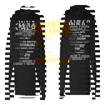 Happy Christmas Seven Principles Of Kwanzaa Long Sleeve T-Shirt - Monsterry