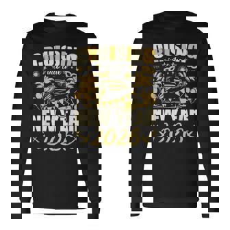 Happy New Year 2026 Cruising Into The New Year 2026 Long Sleeve T-Shirt | Mazezy