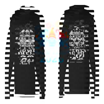 Happy New Year 2026 Gnomes Family Party New Years Eve Long Sleeve T-Shirt - Monsterry