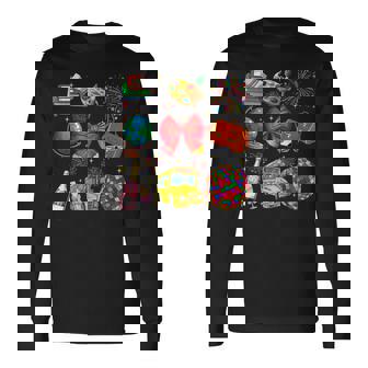 Happy New Year Teacher Fireworks New Years Eve Party 2026 Long Sleeve T-Shirt | Mazezy