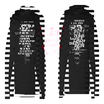 I Hate Being Sexy But I'm A Chubby Bearded Man Skull Humor Long Sleeve T-Shirt | Seseable FR