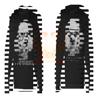I Havetandardsファニースタンダードプードル愛好家デザイン 長袖Tシャツ - Kawaiitshirt