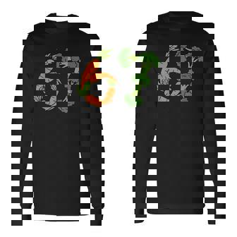 Healthy Veggie 67 Carrot And Broccoli Cartoon Long Sleeve T-Shirt | Mazezy