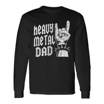 Heavy Metal Dad Rocks Rockhand Devilaludo Día Del Padre Camiseta de manga larga - Regaloses