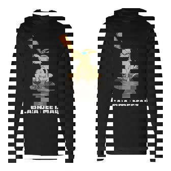 Heavy Metal Música Cabra Headbanging Metalero Camiseta de manga larga - Regaloses