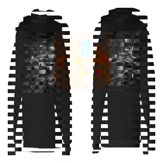 Hedgehog Selfie With Santa Claus Christmas Meme Long Sleeve T-Shirt | Seseable UK