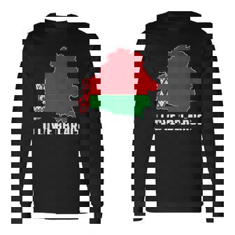 Hello Minsk I Love Belarus Map Flag Proud Belarusian Mom Dad Tank Top Long Sleeve T-Shirt | Mazezy