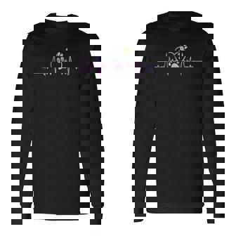 Herzschlag Hunde Pfoten Frequenz Hundeliebe Hunde Mit Herz Langarmshirts - Geschenkecke