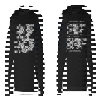 Hip Hop ヒップホップ（ダイヤモンド フォント）【Streetstarz ストリートスターズ】文字 かっこいい 長袖Tシャツ - Kawaiitshirt