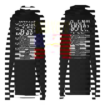 Hombre Best Frenchie Dad Ever Flag French Bulldog Patriot Dog Camiseta de manga larga - Regaloses