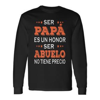 Hombre Dia Del Padre 2023 Papa Y Abueloer Abuelo No Tiene Precio Camiseta de manga larga - Regaloses