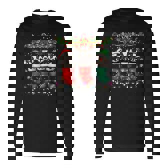 Honey Badger In Christmas Socks Lights Honey Badger Xmas Long Sleeve T-Shirt | Mazezy