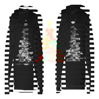 Howdy Christmas Tree Western Cowgirl Boots Xmas Lights Long Sleeve T-Shirt - Thegiftio