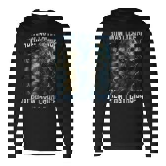 Human By Chance Alpha By Choice Alpha Wolves Wolf Meme Long Sleeve T-Shirt | Mazezy