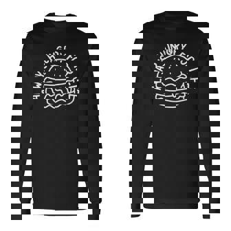 Hungry For Life 賢いハンバーガーデザイン 長袖Tシャツ - Kawaiitshirt