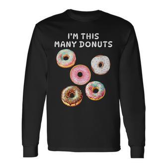 I'm Many Donuts 面白いドーナツフィットネス格言 長袖Tシャツ - Kawaiitshirt