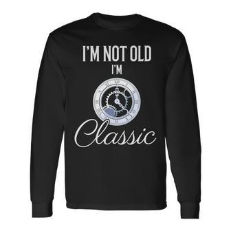 I'm Not Old I'm Classic 面白いヴィンテージ時計 メンズグラフィック 長袖tシャツ 長袖Tシャツ - Kawaiitshirt