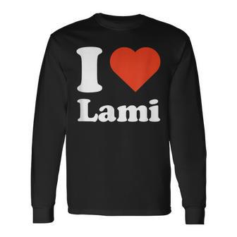 Ich Liebe Lami Rotes Herz Geschenkidee Langarmshirts - Geschenkecke