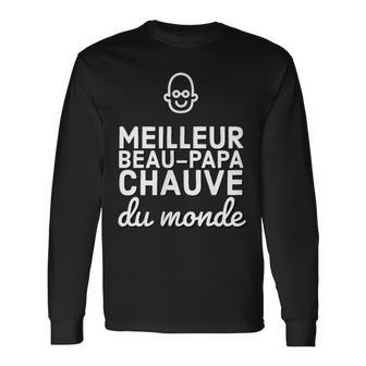 Idee Cadeau Beau Pere Original Meilleur Beau Papa Chauve T-shirt à manches longues - Cadeauxyz
