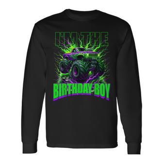 I'm The Birthday Boy Monster Truck Family Matching Party Long Sleeve T-Shirt - Thegiftio UK