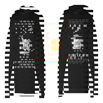 I'm Her Cookie Eater I'm His Milk Drinker Couples Christmas Long Sleeve T-Shirt - Monsterry