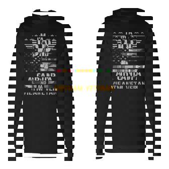 I'm A Dad Grandpa And A Vietnam Veteran Flag USA Camouflage Tank Top Long Sleeve T-Shirt | Mazezy