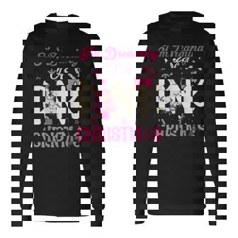 I'm Dreaming Of A Pink Christmas Pink Xmas Tree Vintage Long Sleeve T-Shirt | Seseable FR