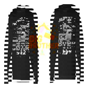 I'm Going To Be Big Brother 2026 Dinosaur Truck Boy Toddler Long Sleeve T-Shirt | Mazezy