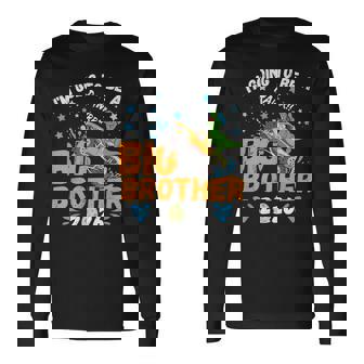 I'm Going To Be Big Brother 2026 Dinosaur Truck Kids Toddler Long Sleeve T-Shirt | Mazezy