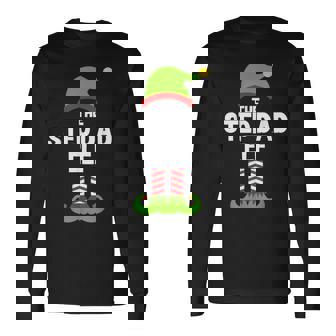 I'm The Step-Dad Elf Christmas Family Pajama Stepdad Long Sleeve T-Shirt | Mazezy