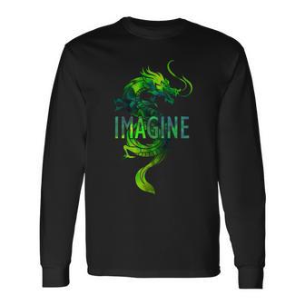 Imagine Fantasy Dragon Tatouage Manche Longue T-shirt à manches longues - Cadeauxyz