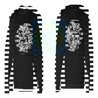 Impressionist Lady Liberty Long Sleeve T-Shirt | Mazezy