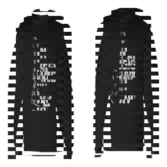 In Jesus Name I Play ギター クリスチャン ギタープレーヤー 長袖Tシャツ - Kawaiitshirt